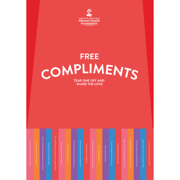 Compliments poster red